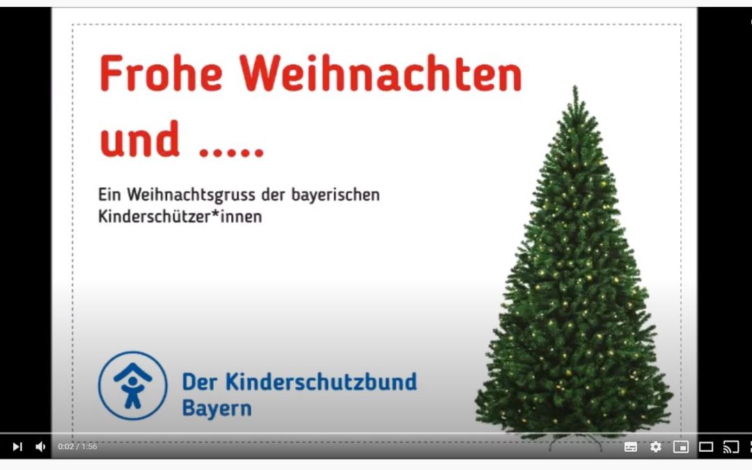 Der Kinderschutzbund Bayern wünscht Frohe Weihnachten!